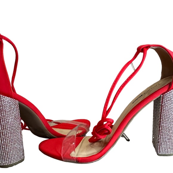 NWOT Tags Satin Block Heels Size 9 - Picture 7 of 14